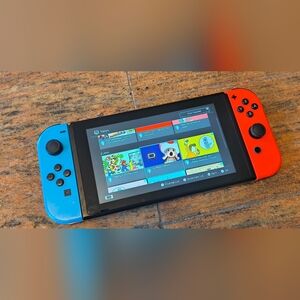 Nintendo Switch Handheld Console - Neon Blue and Red